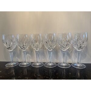 Gorham Crystal Nocturne Water / Wine Goblets 7"-Set of 6